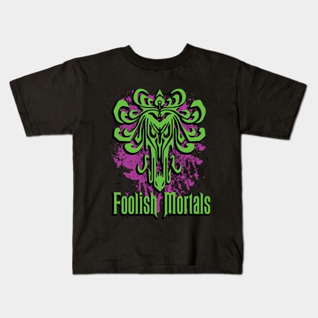 Foolish Mortals Kids T-Shirt by fantasmicthreads